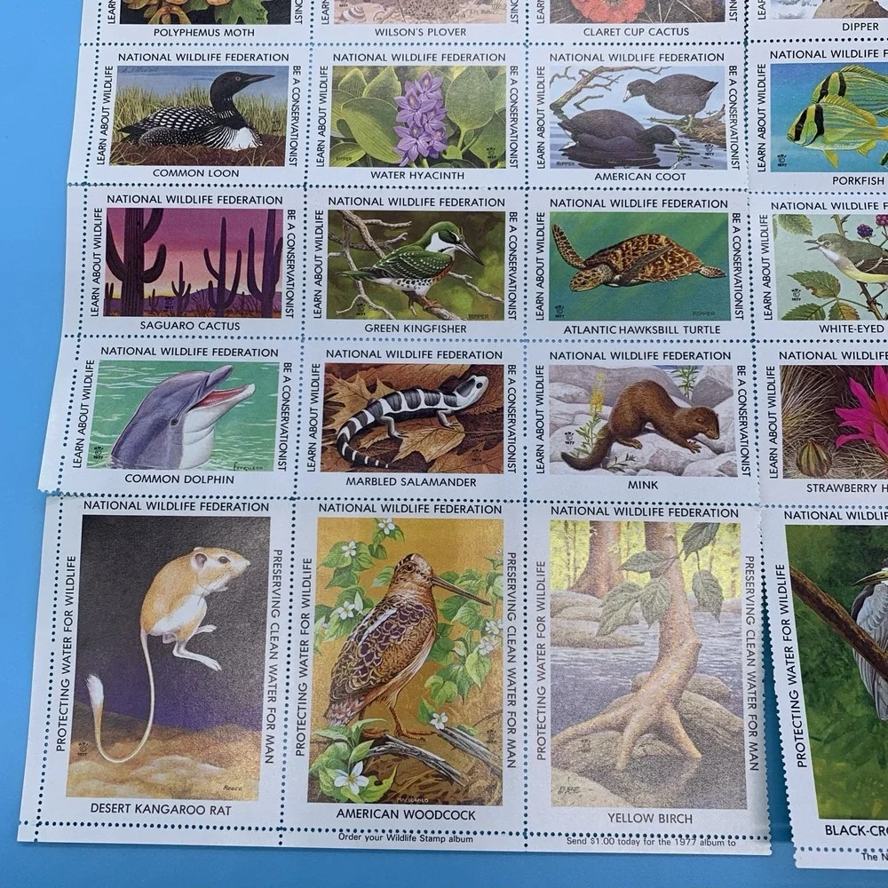Stamp Album Complete 1977 Wildlife Conservation National Wildlife Federation